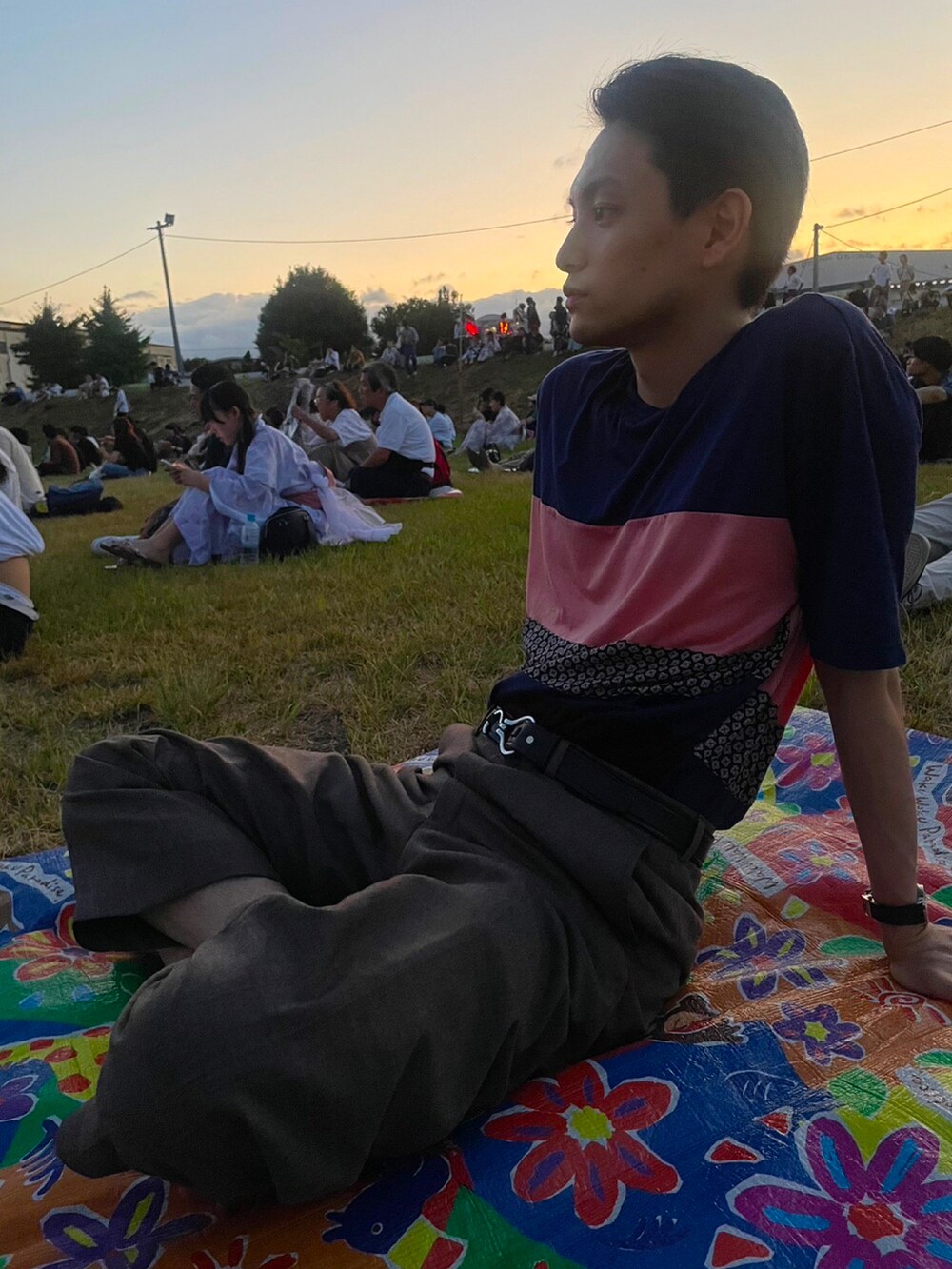 「UNIQLO MARNI、LANVIN、JINS、teva、夏コーデ、短パン」｜「TevaのTeva　HURRICANE XLT2（サンダル、ブラック系）」を使った、たくみんさん（メンズ・168cm）の夏コーディネートの3枚目の写真