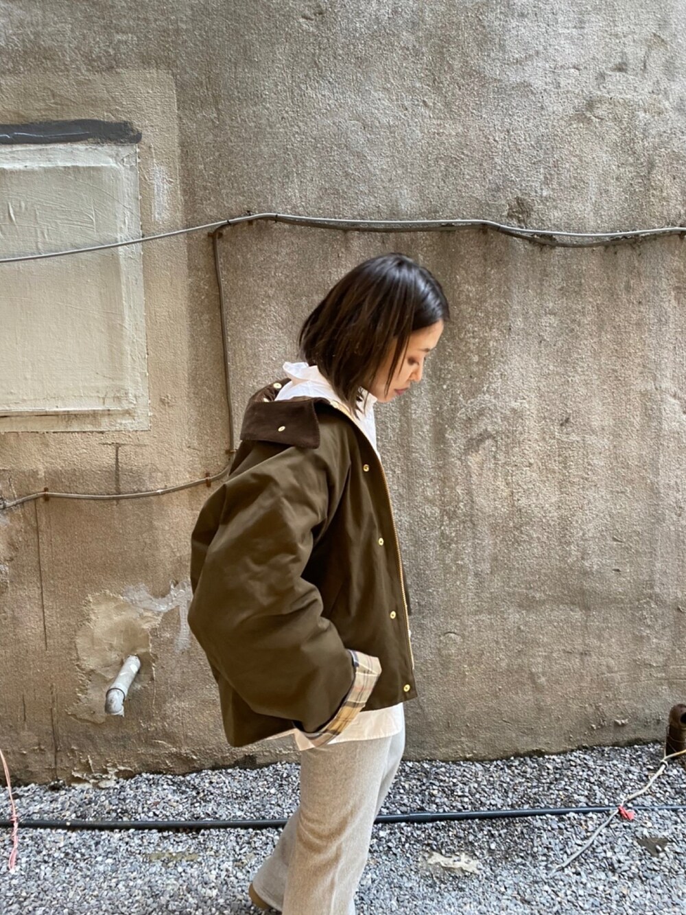 もぎ(BEAVER 池袋パルコ店)｜Barbourのブルゾンを使ったコーディネート