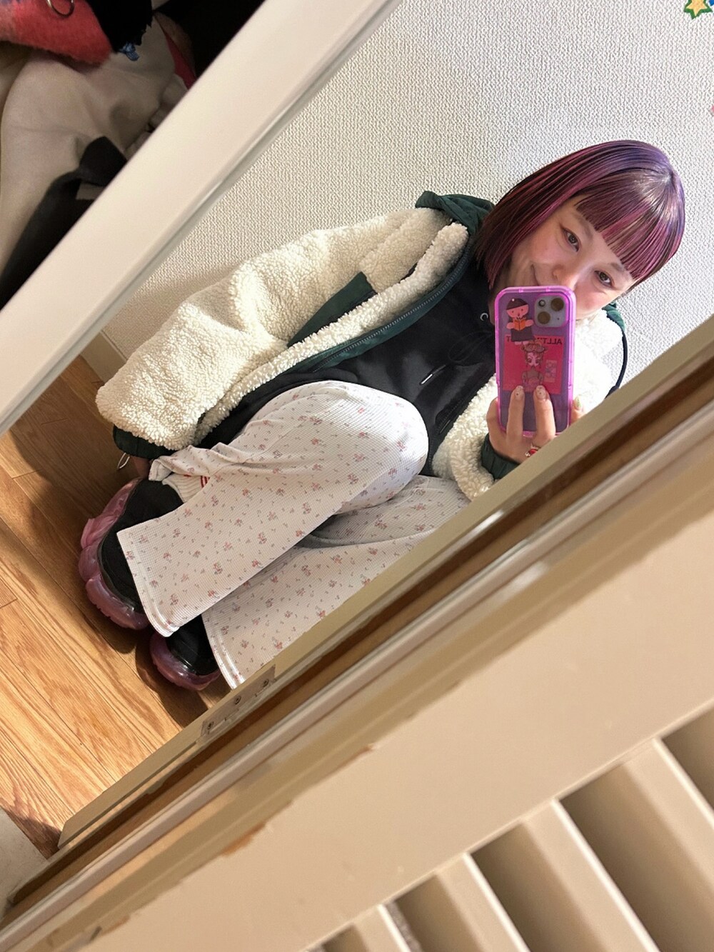 「groundsのアイテム（シューズ、ブラック系）」を使った、◎みお◎さん（レディース・150cm）の冬コーディネートの2枚目の写真
