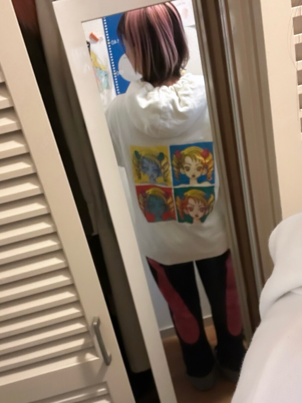 「jouetieのご近所物語 HAPPY BERRY フーディー（パーカー、ホワイト系）」を使った、◎みお◎さん（レディース・150cm）の春コーディネートの3枚目の写真