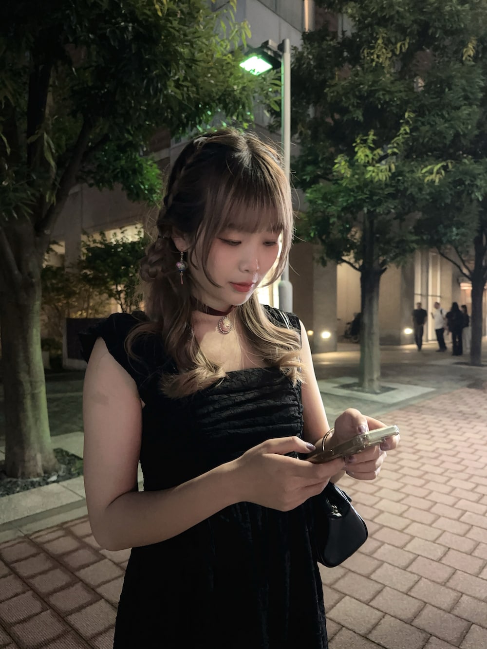 「Heatherのシャーリングオールインワン　903803（つなぎ/オールインワン、ブラック系）」を使った、ぺいさん（レディース・163cm）の夏コーディネートの2枚目の写真