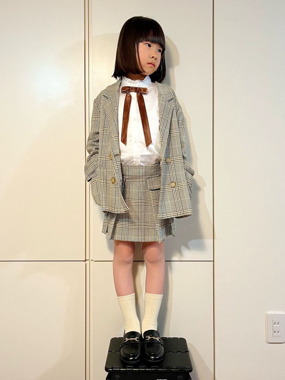 ZARA KIDSのスーツジャケットを使った人気ファッションコーディネート