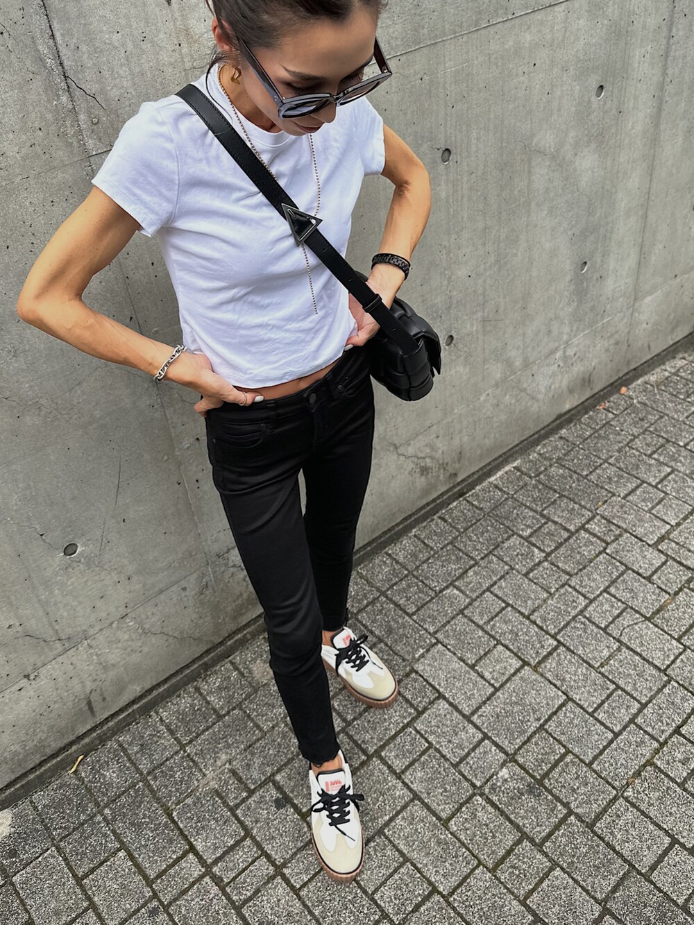 【コーデを際立たせる♪】BOTTEGA VENETA Gonna Lana Compatta Oo.hiro.oO｜BOTTEGA VENETAのショルダーバッグを使った
