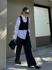 machatt マチャット クロップドベスト 2024SS 黒 machatt マチャット クロップドベスト 2024SS 黒