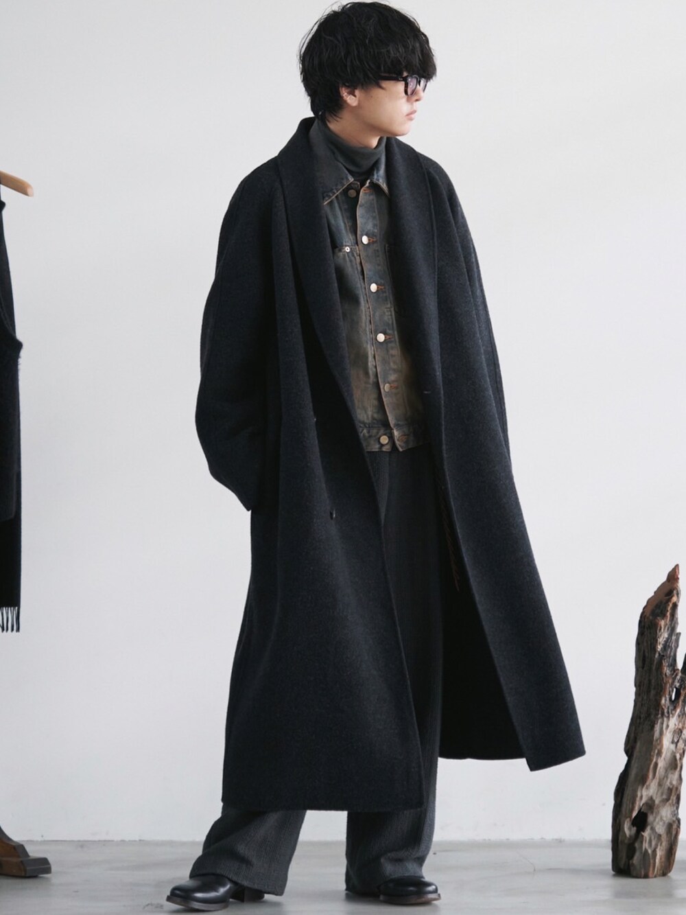 ジャケット・アウター Lidnm SHAWL COLLAR REVER COAT LIDNM（リドム）の「SHAWL COLLAR REVER COAT（その他アウター