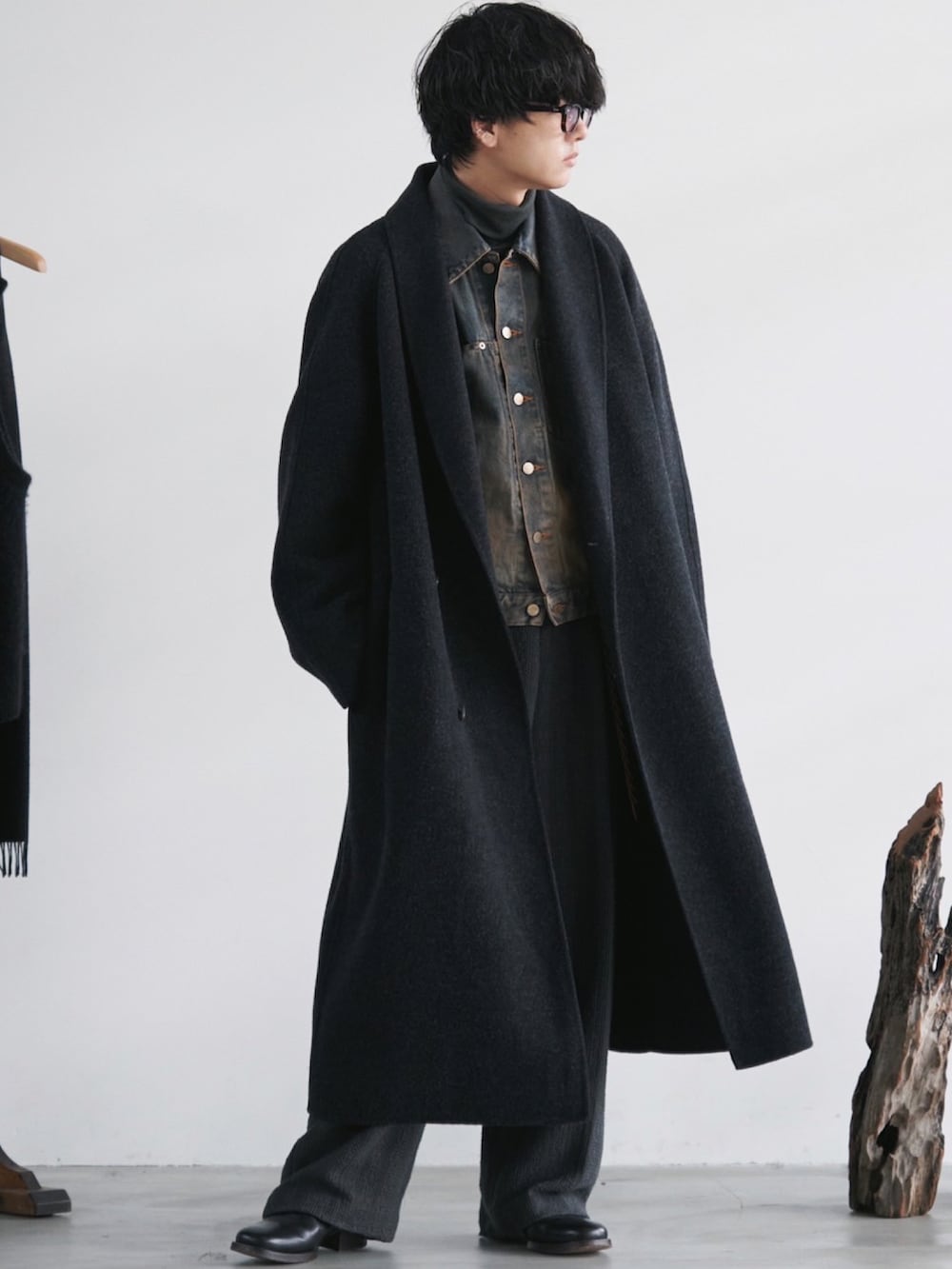 ジャケット・アウター LIDNM SHAWL COLLAR REVER COAT LIDNM（リドム）の「SHAWL COLLAR REVER COAT（その他アウター