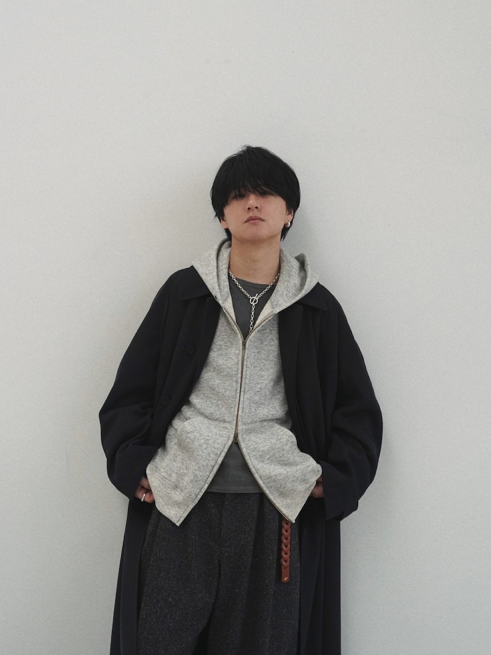 LIDNM グレー ステンカラーコート CLEL ステンカラーコート コート 「CLEL」TR Loose Soutien