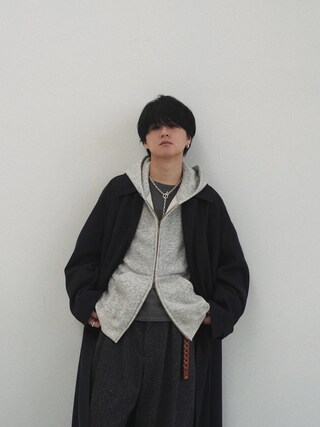 LIDNM グレー ステンカラーコート ステンカラーコート【Loro Piana】【TOGA MODEL】 (241400-61