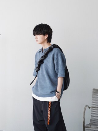 げんじ｜WYM LIDNMのポロシャツを使った夏コーディネート - WEAR