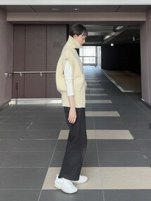 CLANE クラネ ZIP COLLAR KNIT VEST ジップカラーニットベスト 13106-2082 アイボリー 2 CLANE(クラネ)】ZIP COLLAR KNIT VEST/ジップカラーニットベスト 13106