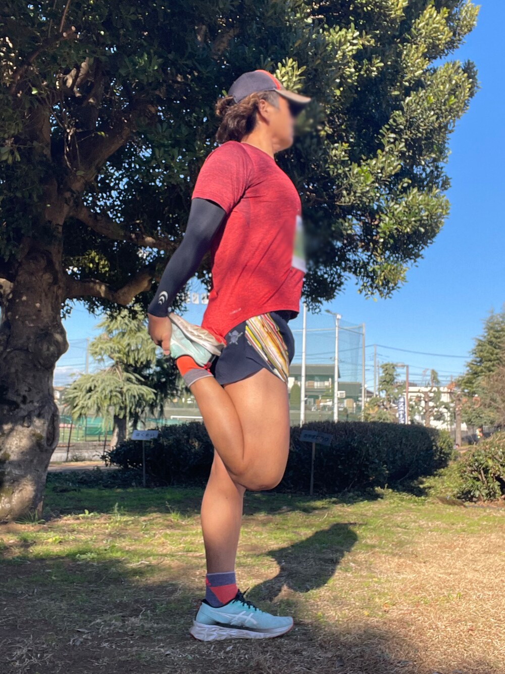 「adidas、ランニング、ランニングスタイル、駅伝大会、New Balance、asics、HANZO」｜「adidasのアイテム（Tシャツ/カットソー、レッド系）」を使った、Tore@minさん（メンズ・174cm）の冬コーディネートの4枚目の写真