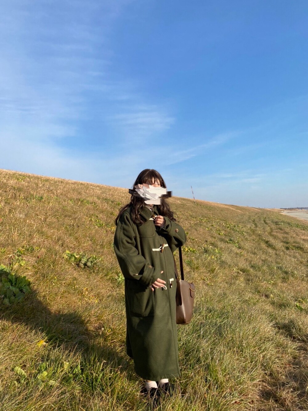 「低身長、ワンピース、マーチン、Dr.Martens、みどり」｜「studio CLIPの《料理家動画クリエイターはるあんコラボ》気分晴れやかワンピース（ワンピース、グリーン系）」を使った、ぽんぬさん（レディース・154cm）の冬コーディネートの2枚目の写真