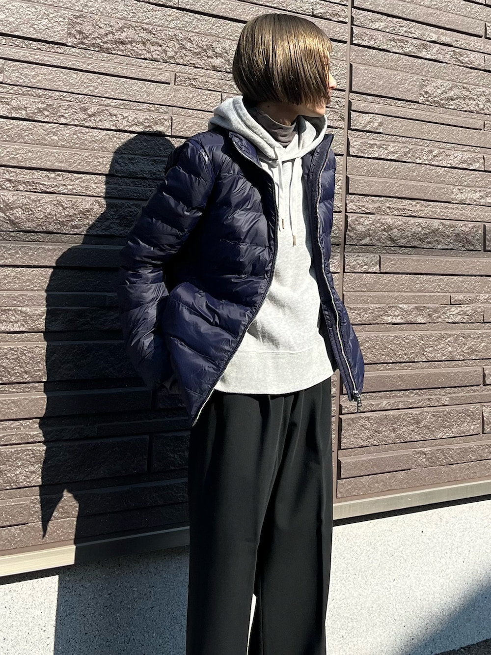 Polo Ralph Lauren ストライプ ブルー系ダウンジャケット XS