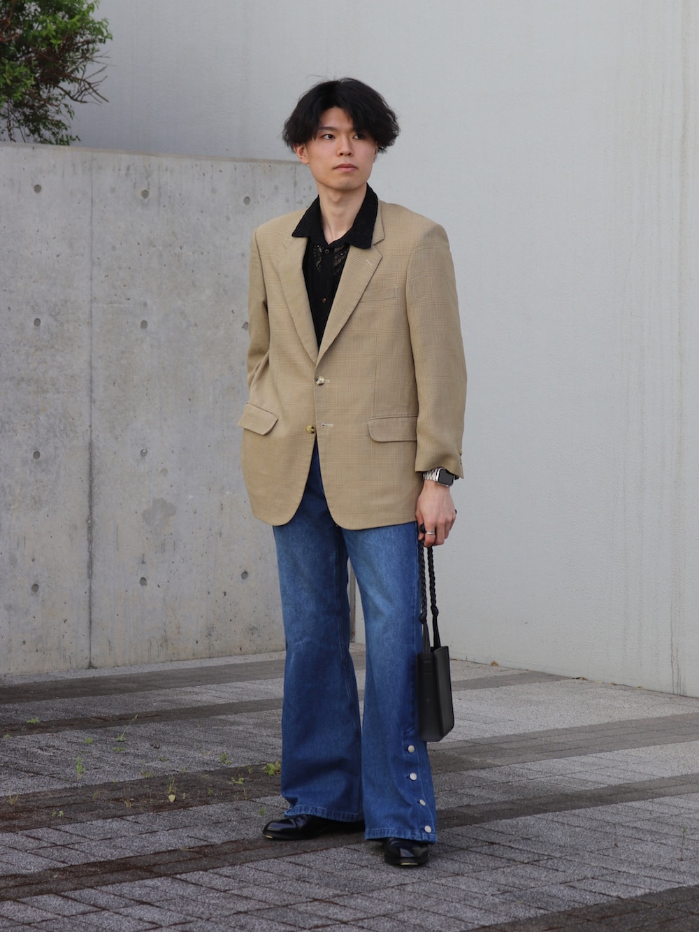 wato｜古着のテーラードジャケットを使った春コーディネート - WEAR
