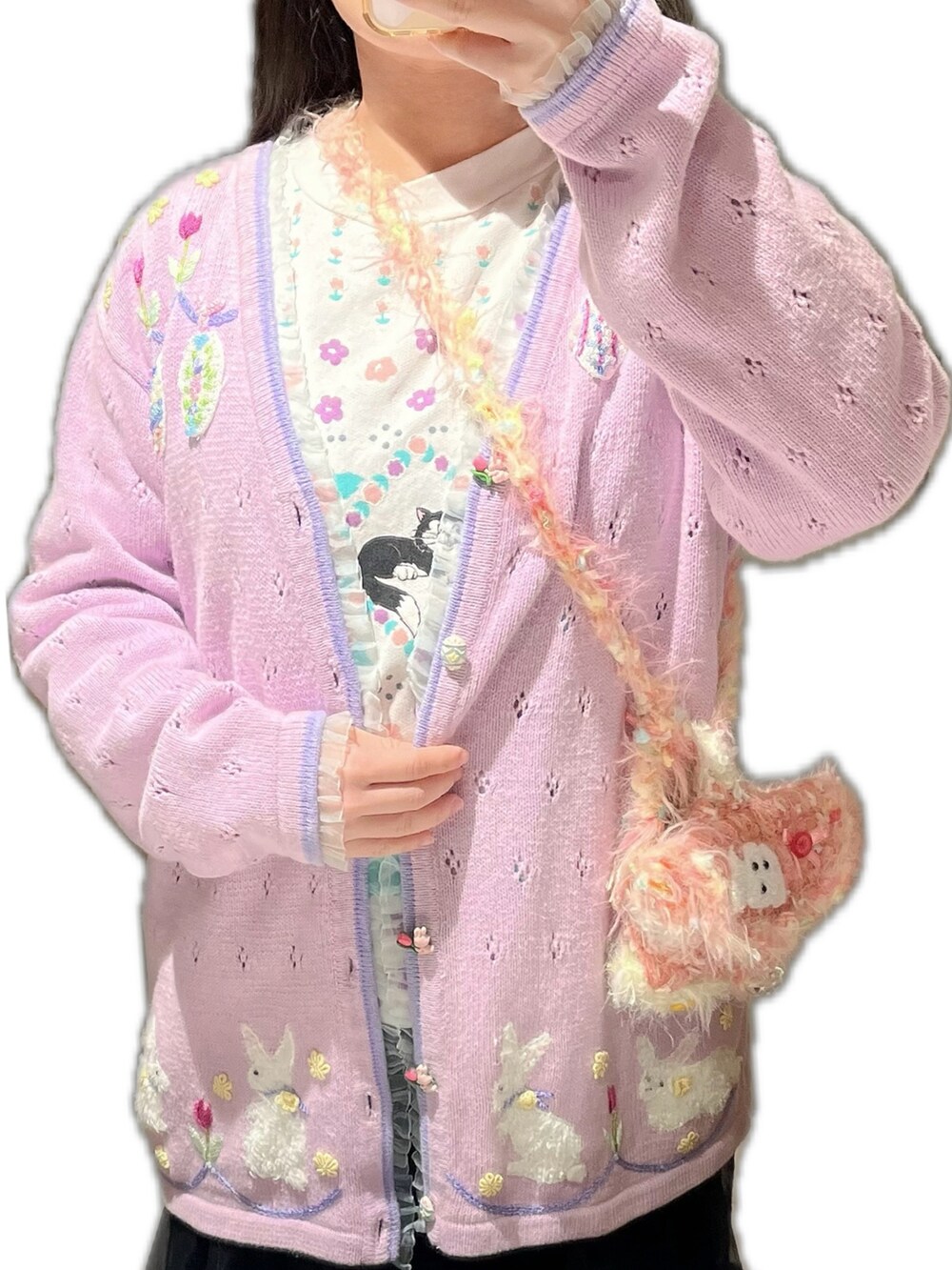 「VINTAGEのアイテム（トップス、ホワイト系）」を使った、andidilianさん（レディース・157cm）の冬コーディネートの2枚目の写真