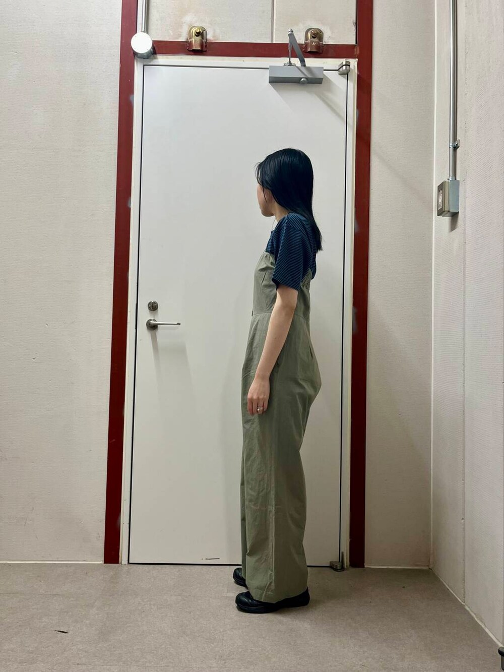 「FORK&SPOON、newarrival」｜「FORK&SPOONのFORK&SPOON　マルチカラーボーダーTシャツ（Tシャツ/カットソー、ブルー系）」を使った、pyonさん（レディース・161cm）の夏コーディネートの2枚目の写真