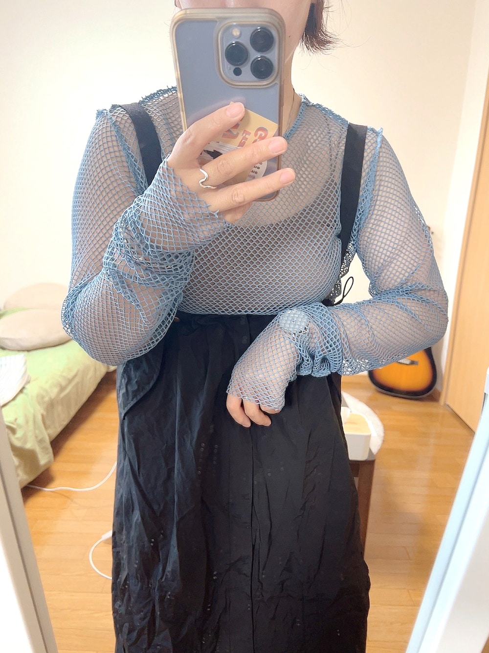 「ラクチンコーデ、シンプル、低身長女子、夏コーデ、おしゃれさんと繋がりたい、Kastane」｜「KastaneのLuckyCAP（キャップ、ブルー系）」を使った、sachieさん（レディース・152cm）の夏コーディネートの2枚目の写真