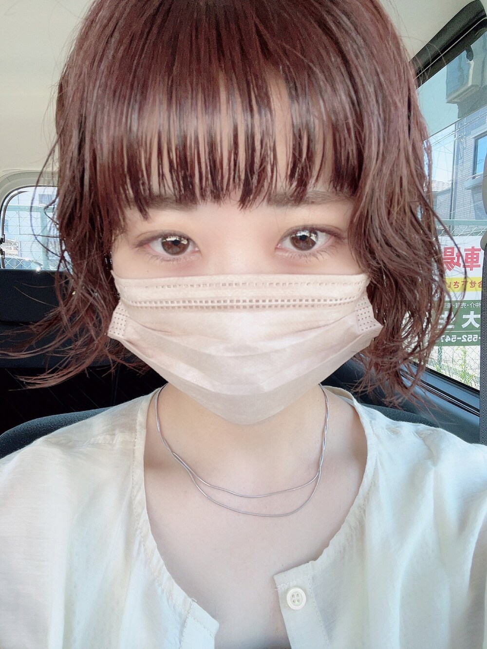 「オトナ女子、お洒落さんとつながりたい、低身長、夏セールで買いました、シャツ、休日スタイル、シンプル、夏、Kastane、kastane_ootd、大人かわいい、kastane_onepiece」｜「Kastaneの透けフィラメントBIGシャツ（シャツ/ブラウス、ベージュ系）」を使った、sachieさん（レディース・152cm）の夏コーディネートの4枚目の写真