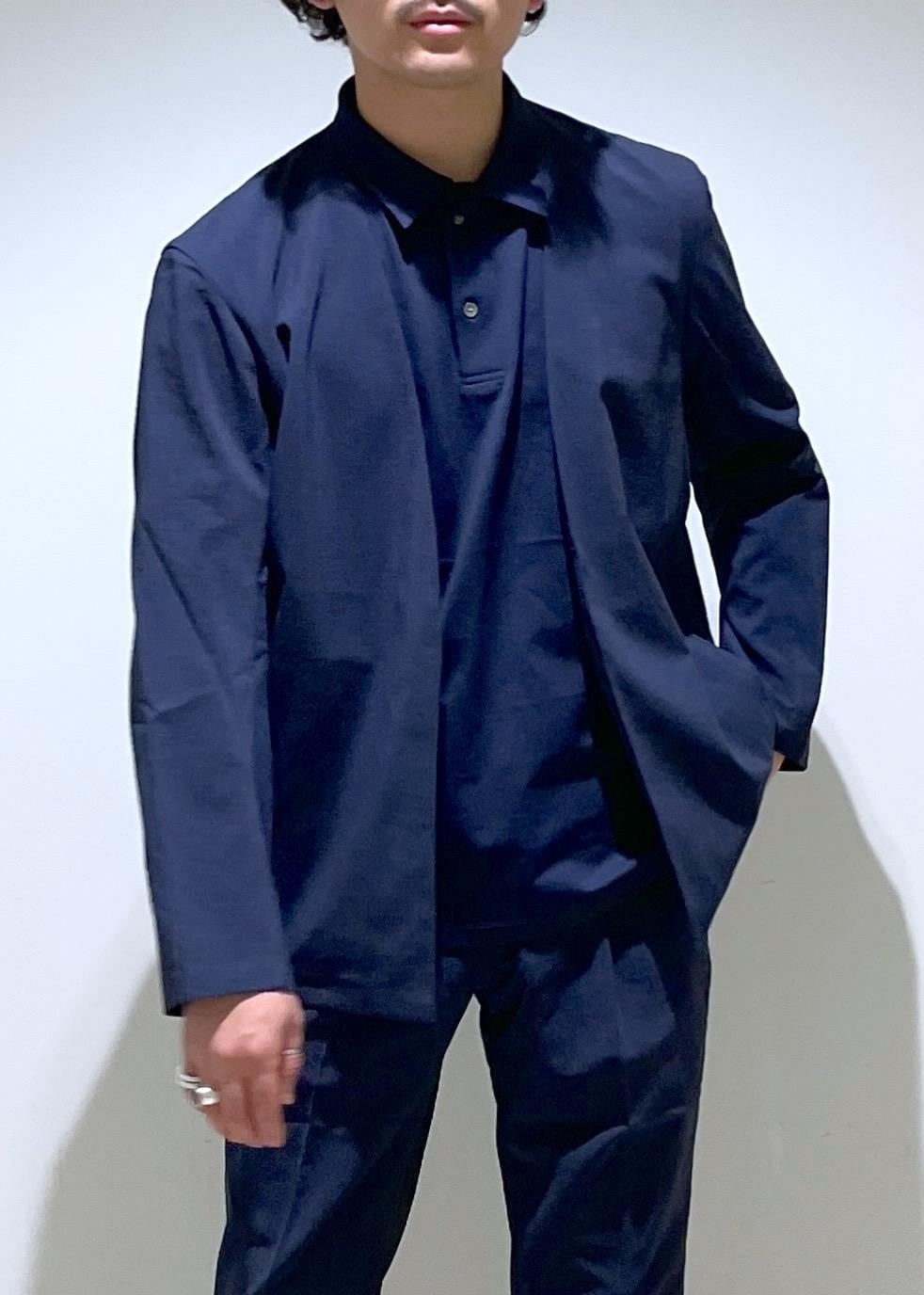 「24SS、2024SS、快適素材、リランチェ、ADAM ET ROPÉ、FEMME、HOMME、UNISEX、SDGs、サステナブル、低身長、骨格ストレート、きれいめ、きれいめカジュアル、セレモニー」｜「ADAM ET ROPE'の《新色追加》【RIRANCHA/リランチェ】ボックスシルエット ジャージー ポロシャツ / イージーケア / ユニセックス / 吸水速乾（ポロシャツ、ブルー系）」を使った、adam_yamashitaさん（メンズ・169cm）の春コーディネートの8枚目の写真