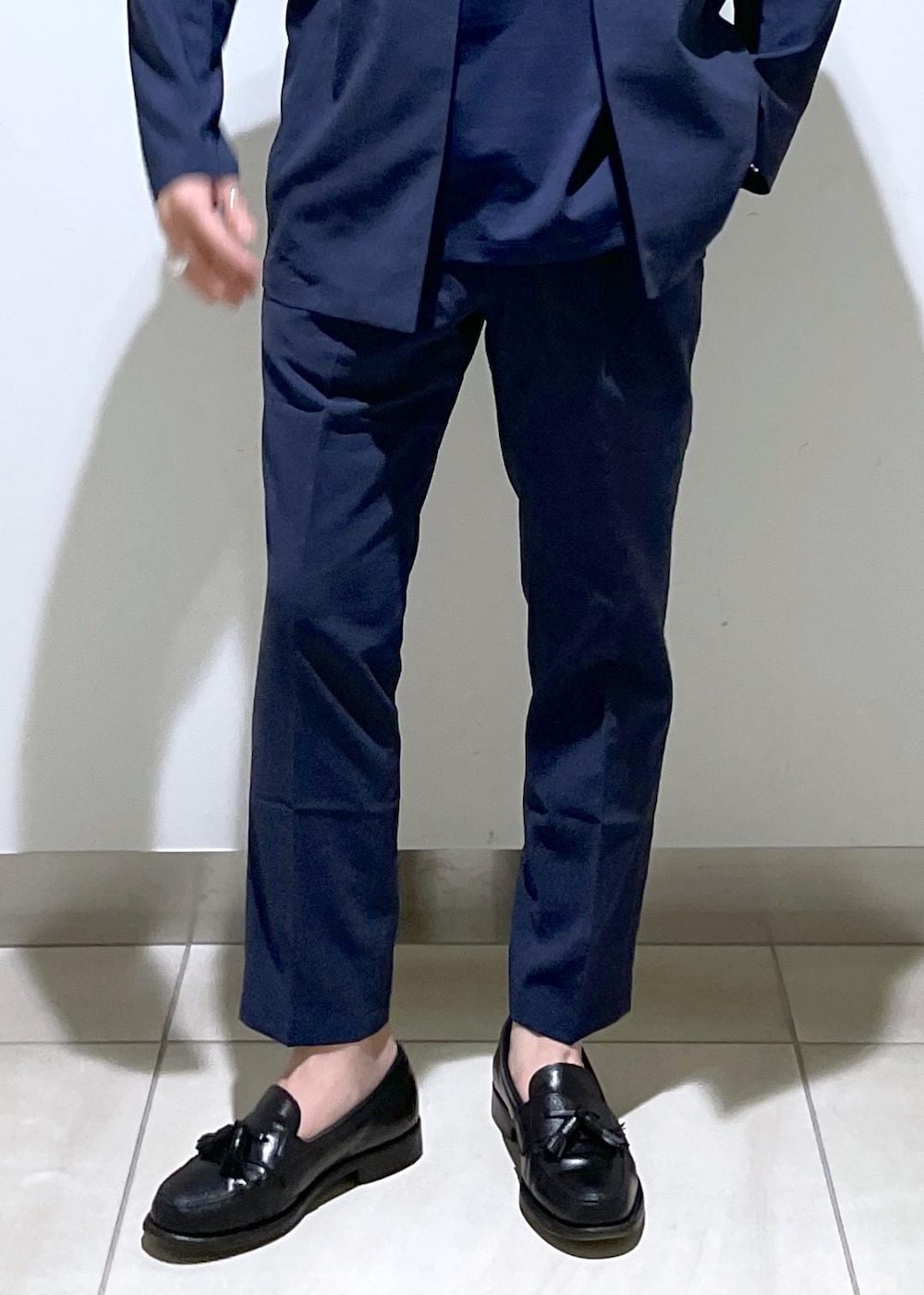「24SS、2024SS、快適素材、リランチェ、ADAM ET ROPÉ、FEMME、HOMME、UNISEX、SDGs、サステナブル、低身長、骨格ストレート、きれいめ、きれいめカジュアル、セレモニー」｜「ADAM ET ROPE'の《新色追加》【RIRANCHA/リランチェ】ボックスシルエット ジャージー ポロシャツ / イージーケア / ユニセックス / 吸水速乾（ポロシャツ、ブルー系）」を使った、adam_yamashitaさん（メンズ・169cm）の春コーディネートの6枚目の写真