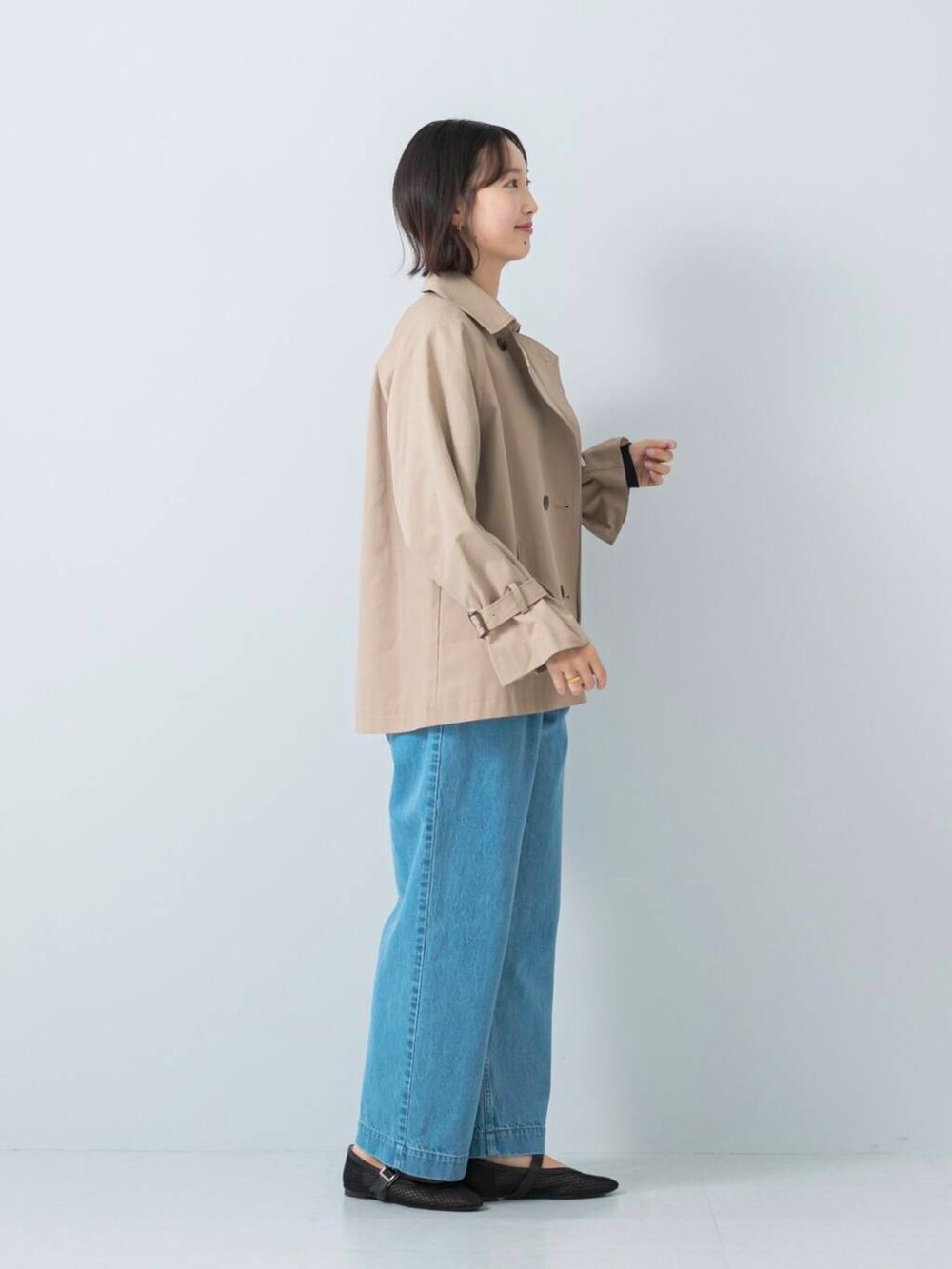 「URBAN RESEARCH Sonny Labelのパフスリーブフライス/ジャガードロングTシャツ(Tシャツ/カットソー、ブラック系)」を使った、nozawaさん(レディース・167cm)の冬コーディネートの3枚目の写真