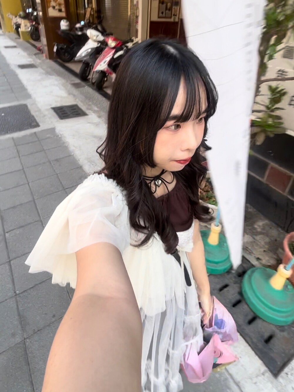 「今日のコーデ、夏コーデ、夏、wcloset、fupel、GRL」｜「fupelのセンターシームキャミセット（キャミソール、ブラウン系）」を使った、jieee03eeさん（レディース・163cm）の春コーディネートの2枚目の写真