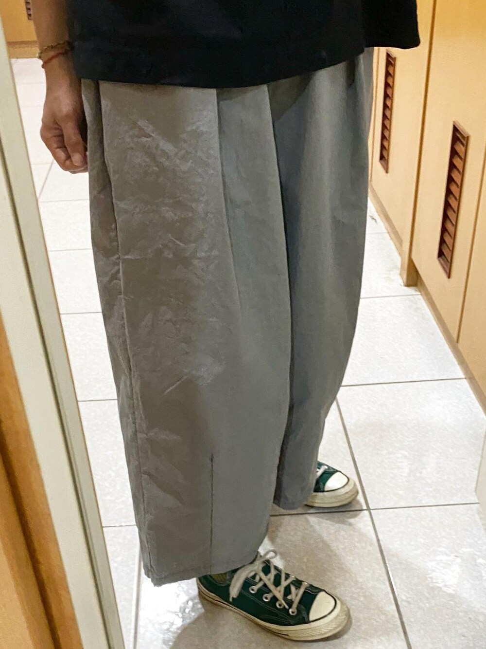 「CONVERSEのアイテム（スニーカー、グリーン系）」を使った、yukichen3388さん（レディース・155cm）の夏コーディネートの2枚目の写真