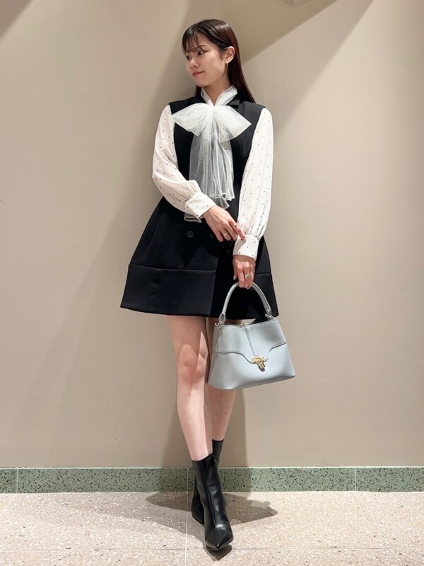 SNIDEL コンストラクトミニワンピース スナイデル SNIDEL レーストリム