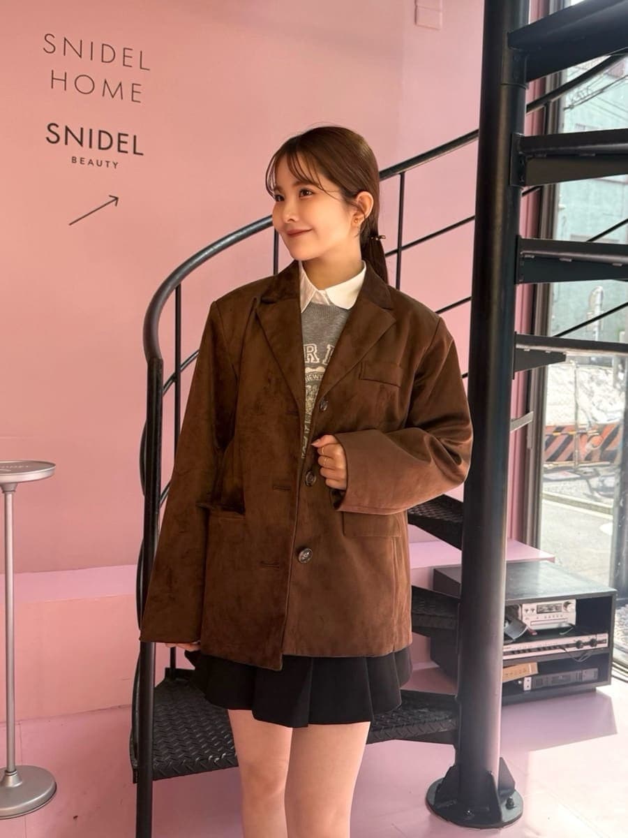 SNIDEL ブラウン テーラードジャケット SNIDEL ブラウンジャケット SNIDEL（テーラードジャケット）のフリマ