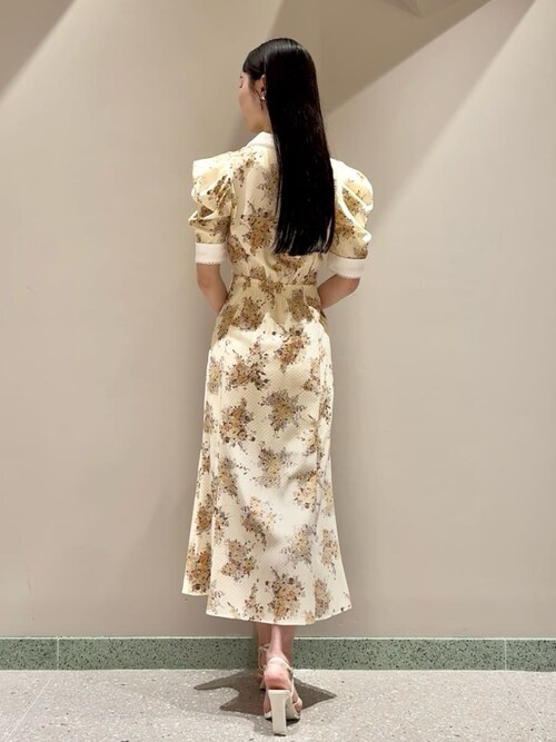 SNIDEL マルチプリントパフスリーブワンピース Amazon.co.jp: マルチプリントパフスリーブワンピ : ファッション