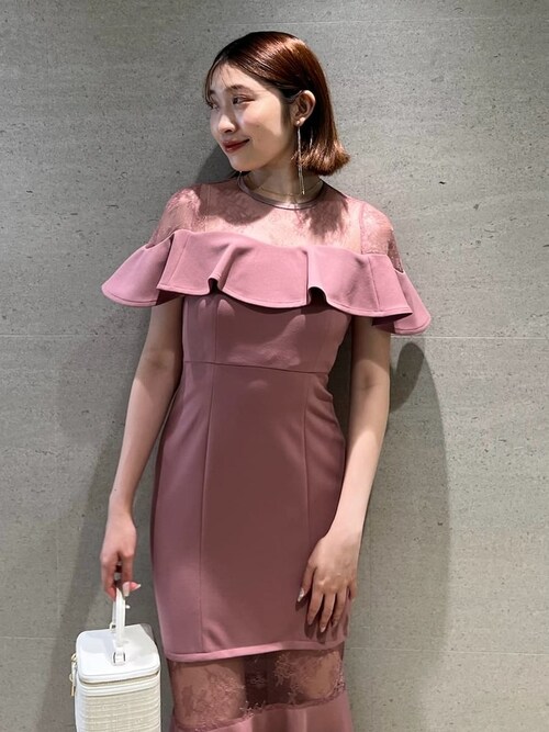 SN マーメイド ワンピース ブルー サックス グレー ベルト スナイデル