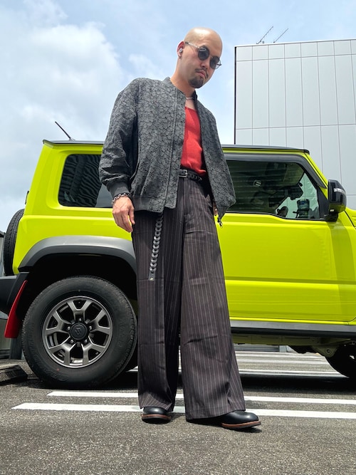 CLEL】Jacquard Lace MA-1 Blouson / ジャガードレースMA-1ブルゾンを 