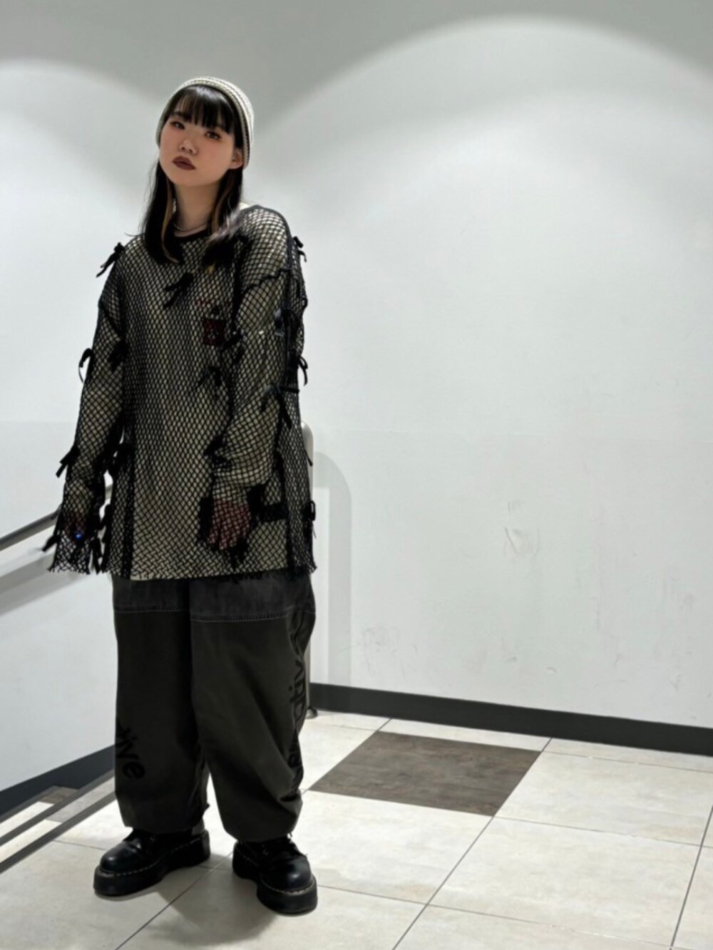 「RNA MEDIA、RNA、スタッフコーデ、24AW秋の新作、24AW冬の新作」｜「RNAのE5031 リネンコットンビーニー（ニットキャップ/ビーニー、その他）」を使った、RNA MEDIA ZOZOTOWN STAFFさん（レディース・158cm）の秋コーディネートの2枚目の写真
