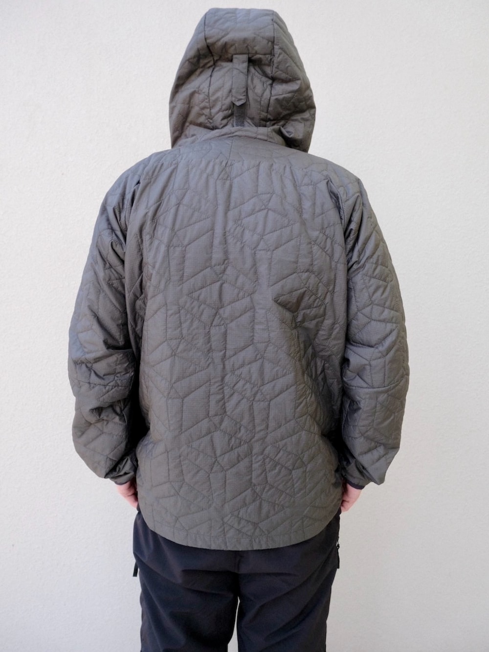 ブルー系のTシャツ/カットソー、ブラック系のその他パンツ、グレー系のパーカーを着用したメンズの春コーディネートの7枚目の写真