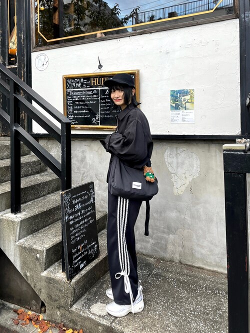 LA PEAU DE GEM イージージップブルゾン black LA PEAU DE GEM イージージップブルゾン black LA PEAU DE GEM