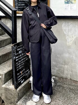 LA PEAU DE GEM】イージージップブルゾンを使った人気ファッション