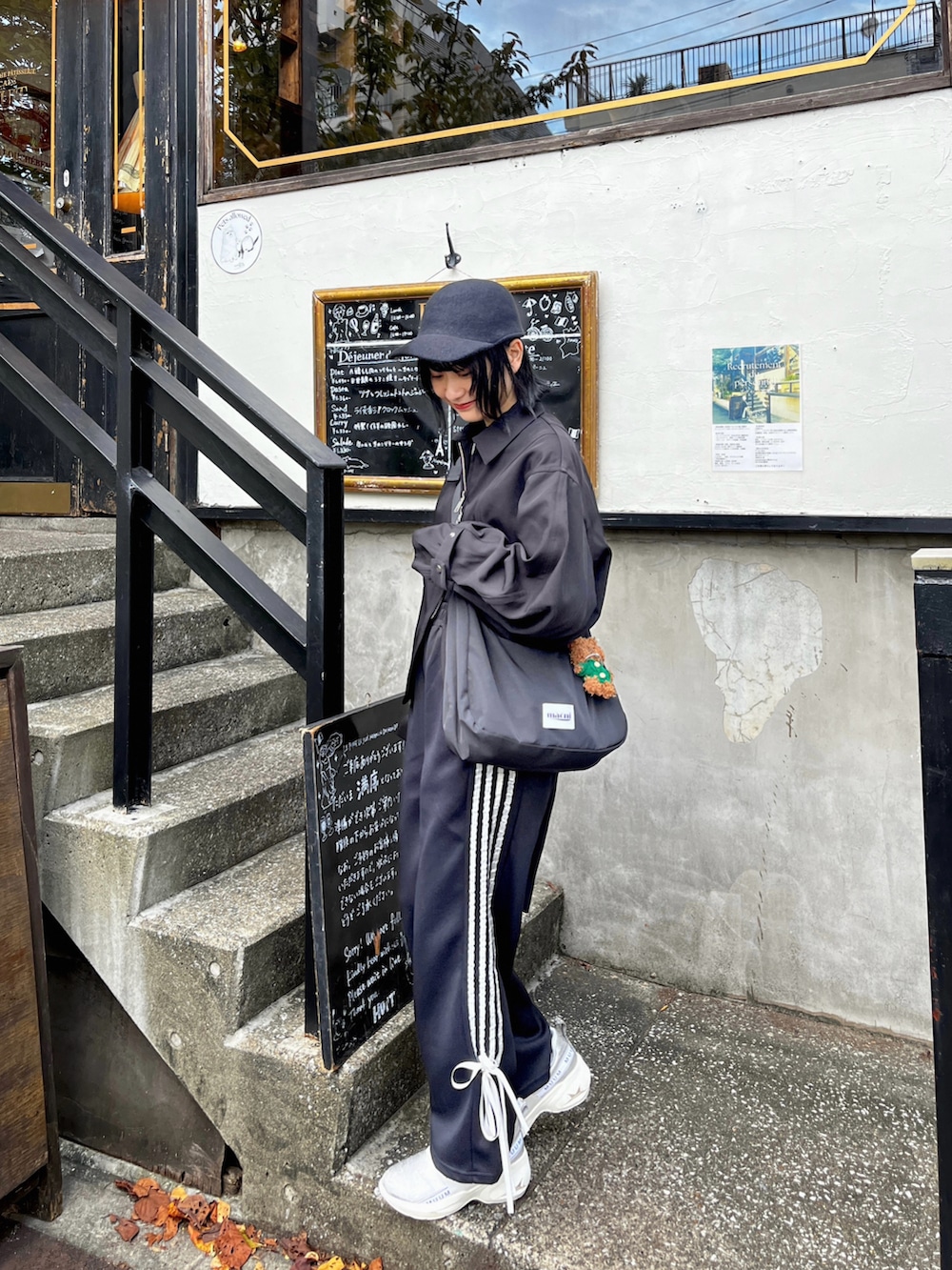 LA PEAU DE GEM イージージップブルゾン black LA PEAU DE GEM イージージップブルゾン black LA PEAU DE GEM