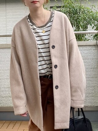 Kay-teee|ANGIEのノーカラーコートを使ったコーディネート - WEAR