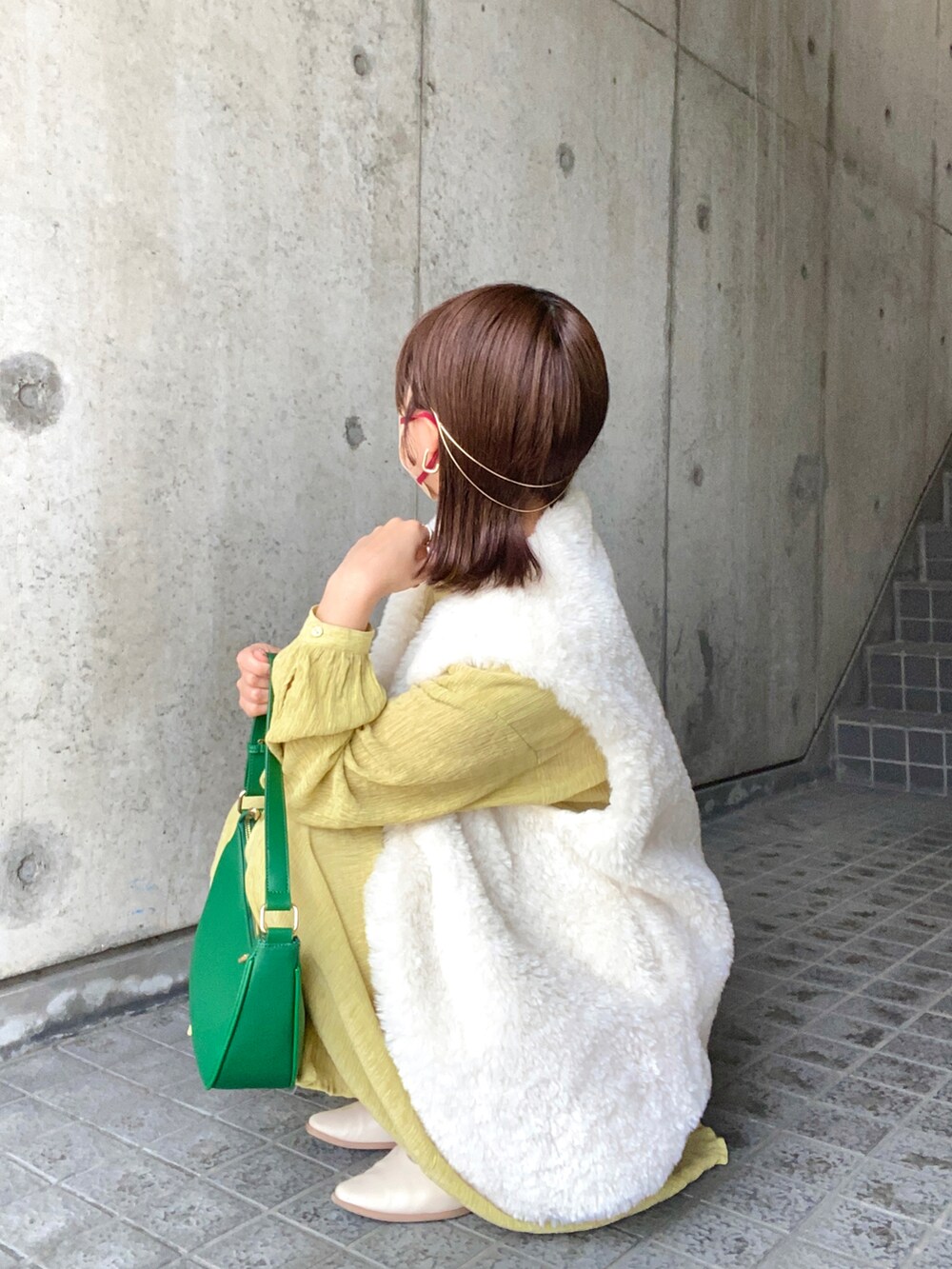 「オトナカジュアル、休日スタイル、ロングワンピース、低身長、おしゃれさんと繋がりたい、イエベ春、グリーンコーデ、ワンピース、プチプラコーデ、夏、着痩せコーデ、カフェコーデ、おでかけコーデ、ootd、ごきげんウィーク」｜「SENSE OF PLACE by URBAN RESEARCHのアイテム（ワンピース、グリーン系）」を使った、くろさん（レディース・153cm）の春コーディネートの2枚目の写真