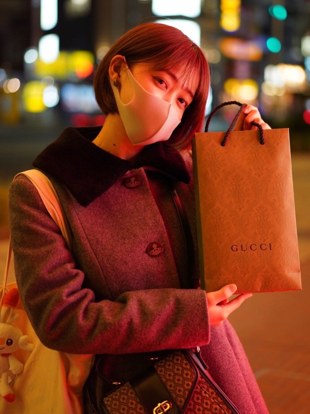 「viviennewestwood、GUCCI、moussy、さくらんぼ」｜「GUCCIのアイテム（財布、ベージュ系）」を使った、さおぴさん（レディース・151cm）の秋コーディネートの2枚目の写真
