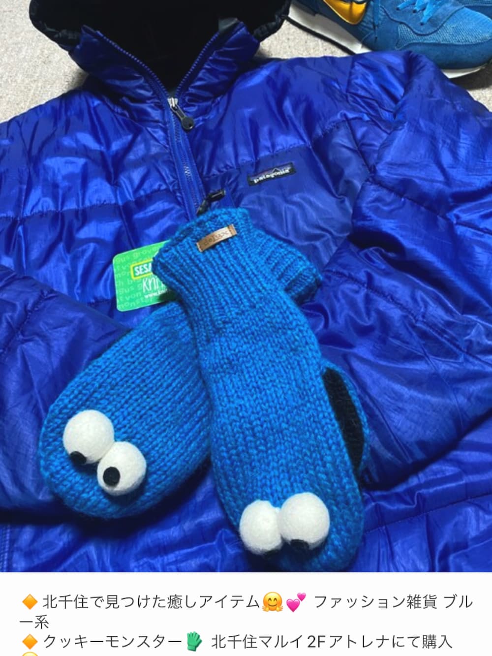 ブラック系のダウンジャケット/コート、ブルー系のカバーオール、ブラック系のTシャツ/カットソーを着用したメンズの冬コーディネートの4枚目の写真