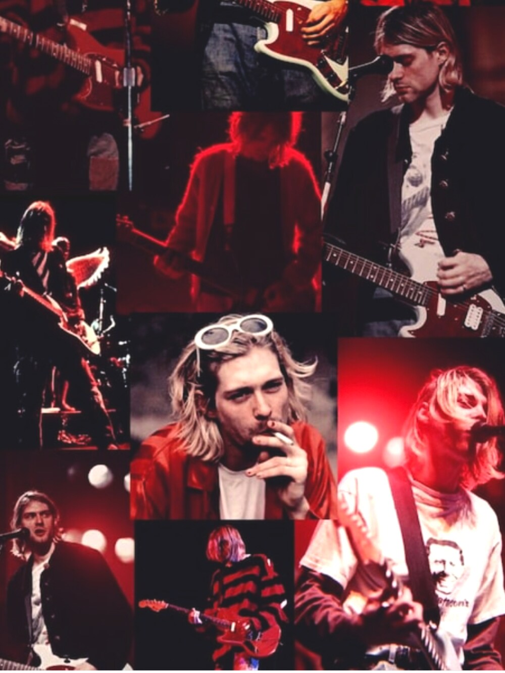 レッド系のニット/セーター、ブルー系のデニムパンツ、ブラック系のスニーカーを着用したメンズの夏コーディネートの5枚目の写真