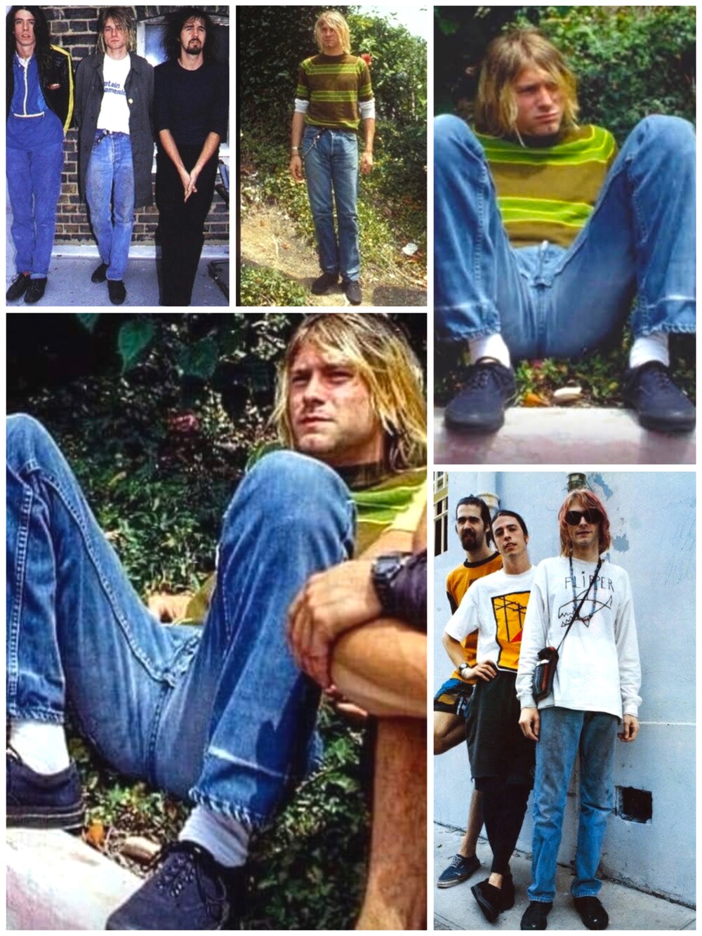 ブラウン系のその他アウター、グリーン系のTシャツ/カットソー、ブルー系のデニムパンツを着用したメンズの冬コーディネートの4枚目の写真