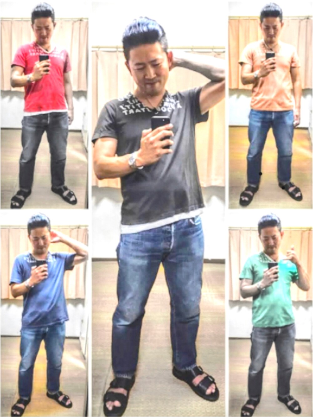 「片手スマホ自撮り研究会🤳✨、我が道をゆく隊、ケロ色🐸💕、夏のTシャツフェス、夏だ!Tシャツ着よう!、カートコバーン、マルジェラ、エイズT、ケロ色🐸じゃがりこポーチ✨、ランチパックポーチ🥜、好きな服を好きなように着る🐷💕、双極性障害、北千住、肉体改造中🐷💦、メルカリ大量出品中‼️」|「NUMBER (N)INEの🔸カートオーバルサングラス(白)😎✨ (上)ナンバーナイン(下)エフェクター🕶(サングラス、ホワイト系)」を使った、おたっし🐷さん(メンズ・174cm)の夏コーディネートの5枚目の写真