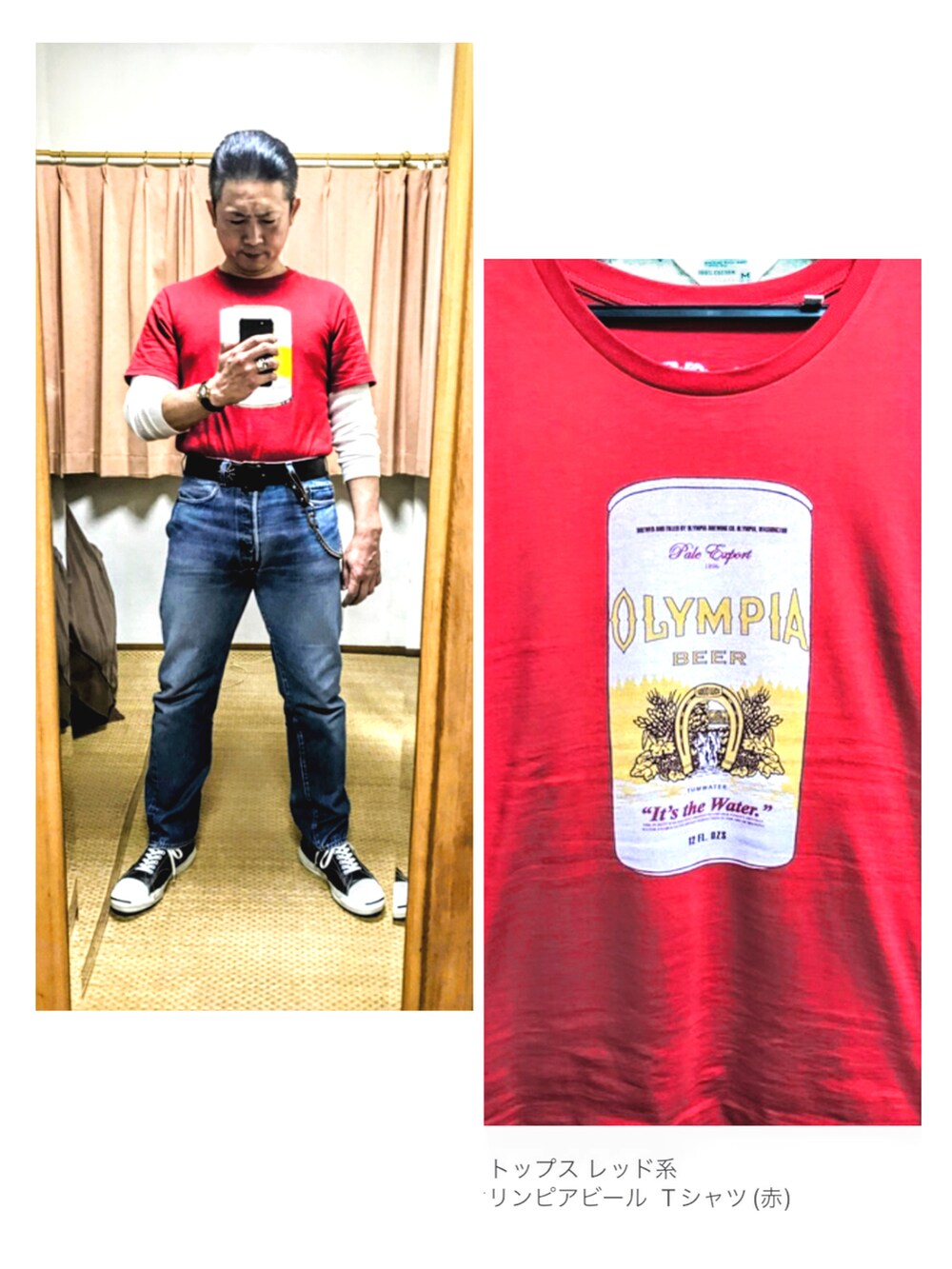 イエロー系のカーディガン/ボレロ、ブルー系のデニムパンツ、ブルー系のサングラスを着用したメンズの春コーディネートの3枚目の写真