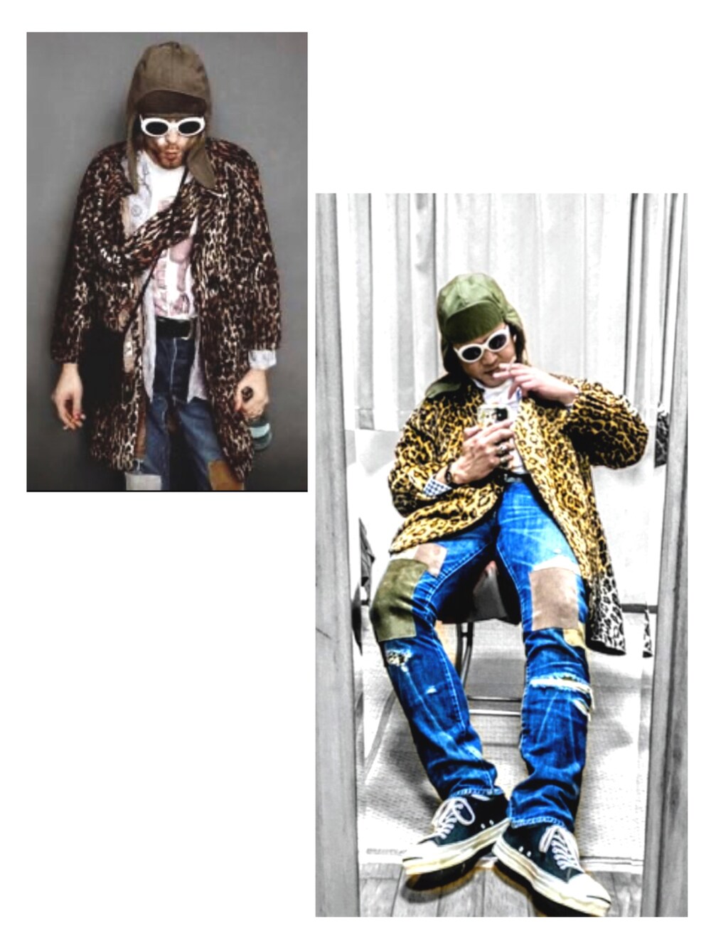 イエロー系のナイロンジャケット、イエロー系のその他アウター、ブルー系のデニムパンツを着用したメンズの夏コーディネートの4枚目の写真