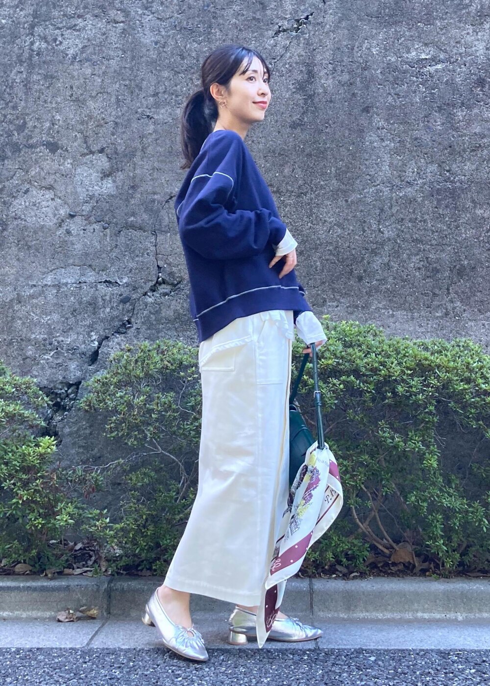nozomiさんの「リボンギャザーミドルヒールパンプス（ROPE' PICNIC）」を使ったコーディネートの4枚目の写真