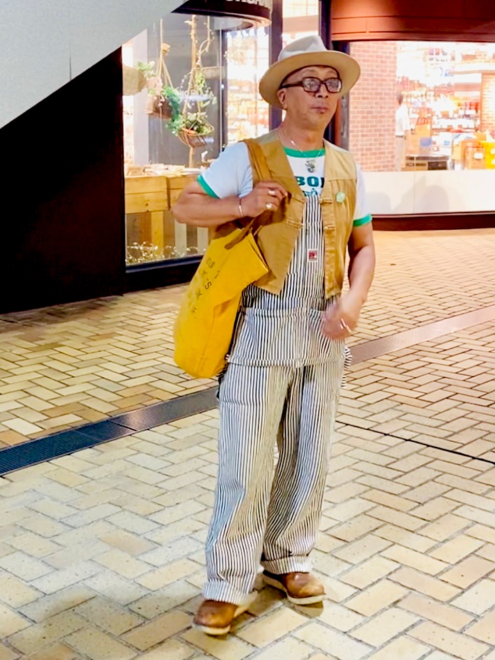 コモズ　RRL ヒッコリー　オーバーオール RRL(ダブルアールエルラルフローレン):ヒッコリー