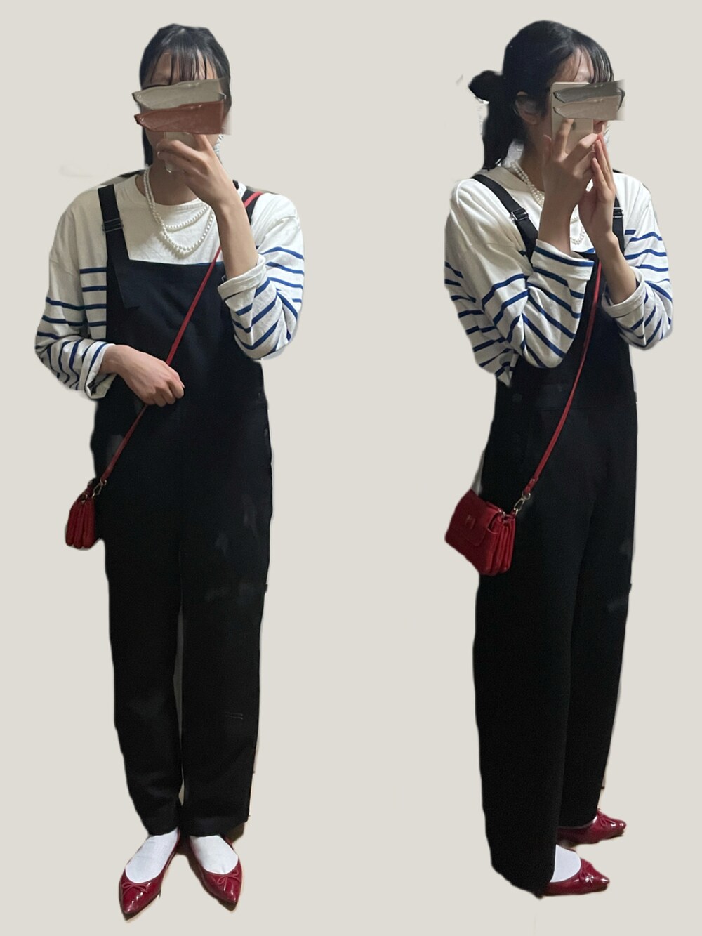 ブルー系のTシャツ/カットソーを着用したレディースの春コーディネートの2枚目の写真