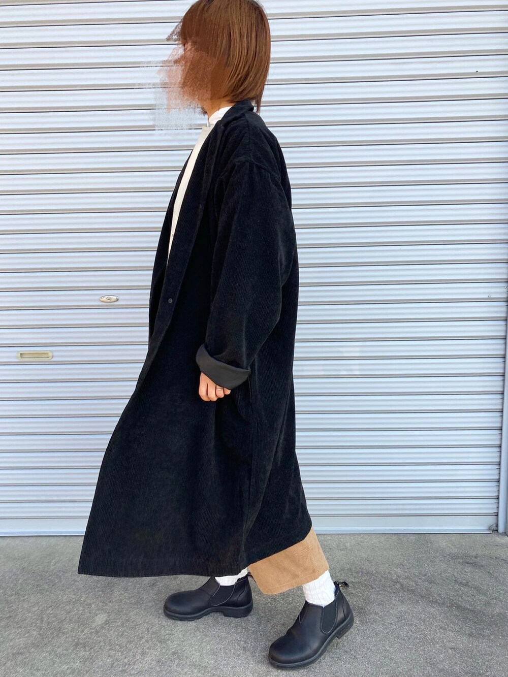 「冬コーデ、カジュアル、私の推しブランド、MUJI Labo、MUJI、ジムフレックス、ordinary fits、オーディナリーフィッツ、ボールパンツ、blundstone、エルエルビーン、LLBean」｜「GYMPHLEXのアイテム（Tシャツ/カットソー、ベージュ系）」を使った、puuuupiiii2720さん（レディース・158cm）の冬コーディネートの3枚目の写真